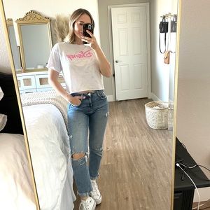 Muted Tie Dye Disney Crop Top